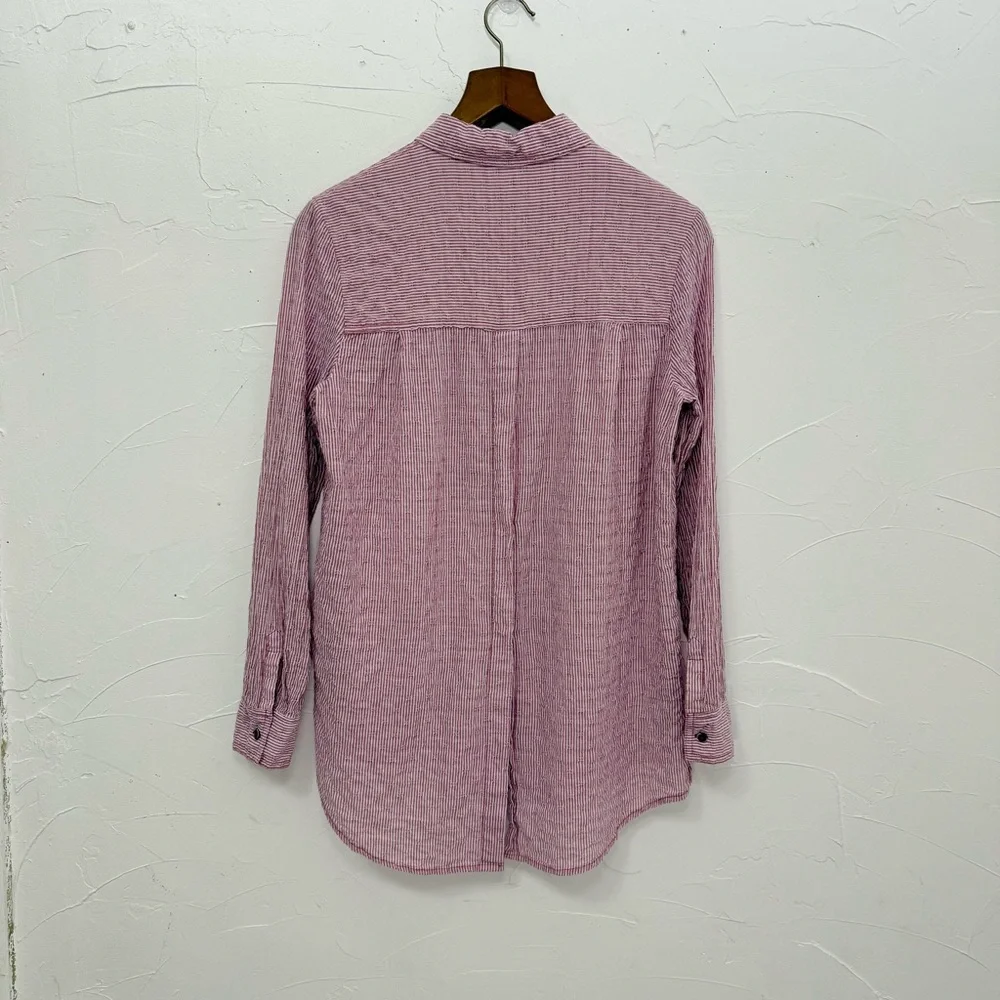 Free People No Limits Stripe Stretch
Cotton Shirt - Picture 8 of 16
